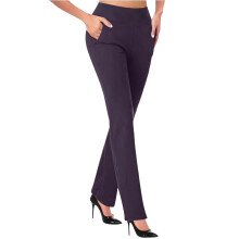 Women's Pants Stretchy Work Pants With Pockets-Lavender L