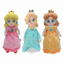 Princess Rosalina & Daisy Peach Super Star Plush Toy 26cm, Pink Yellow Blue Stuffed Animal