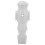 2Pcs White Foosball Player Dolls 10.5x3.5cm 1