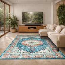 (200x290cm (Extra Large Rug), Regal) Persian Cashmere Rug Traditional Vintage Style Carpet-Non Slip Area Rug for Living Room Bedroom UK