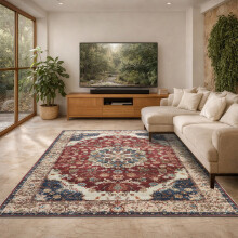 (200x290cm (Extra Large Rug), Whisper) Persian Cashmere Rug Traditional Vintage Style Carpet-Non Slip Area Rug for Living Room Bedroom UK