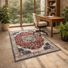 (120x170cm (Medium Area Rug), Whisper) Persian Cashmere Rug Traditional Vintage Style Carpet-Non Slip Area Rug for Living Room Bedroom UK