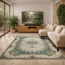 (200x290cm (Extra Large Rug), Willow) Persian Cashmere Rug Traditional Vintage Style Carpet-Non Slip Area Rug for Living Room Bedroom UK
