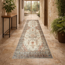 (80x300cm (Long Runner Rug), Timeless) Persian Cashmere Rug Traditional Vintage Style Carpet-Non Slip Area Rug for Living Room Bedroom UK