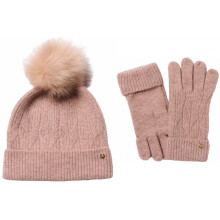 (Dusk) Failsworth Alice Beanie Bobble Hat with Matching Gloves