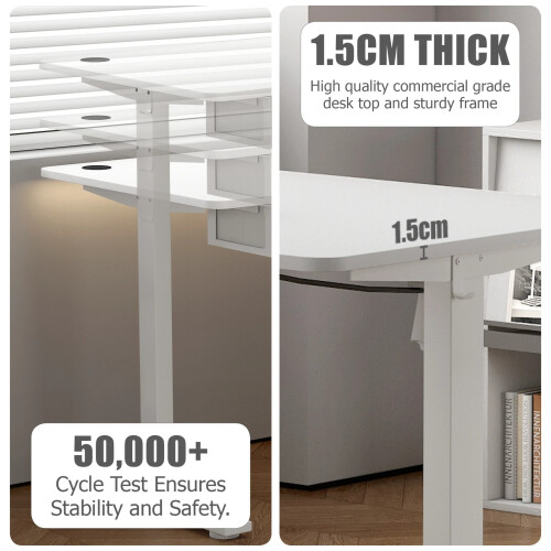 (140cm x 60cm) Electric Standing Desk With Drawer 1