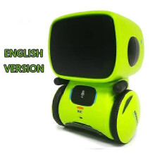 (Green) Interactive Smart Robot Toys, Intelligent Robot Toys For Kids, Children Girls & Boys Robotic Toys 3-9 Years Old, Voice Control & Touch Sense