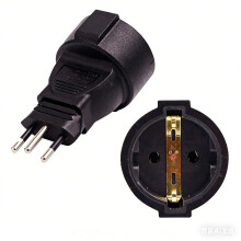 Compatible con el enchufe adaptador de corriente suizo de 3 pines redondos, macho a hembra, estándar europeo de 16 A y 250 V (648294946288