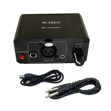 Portable Microphone Preamplifier 48V Phantom Power High Gain XLR Output Microphone Preamplifier Compatible with Dynamic/Condenser Microphon