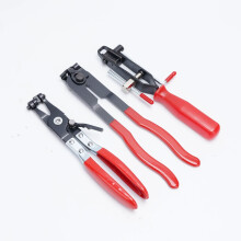 Set di 3 fascette stringitubo rosse e fascette piatte girevoli per tubi - Kit assortimento di fascette stringitubo per cuffie auto - Fascett