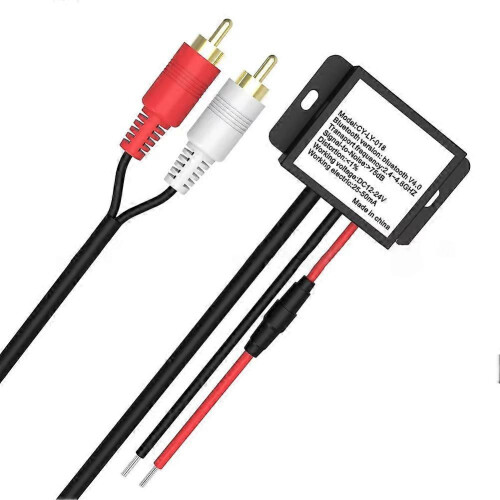 Car Wireless Bluetooth Receiver Module Bluetooth V4.0 DC12-24V AUX Adapter Music Receiver Module Kit Compatible with 2RCA Interface 2