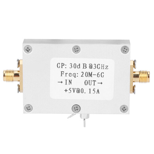 LNA RF Amplifier 20M-6G, 30dB Gain, Broadband 1