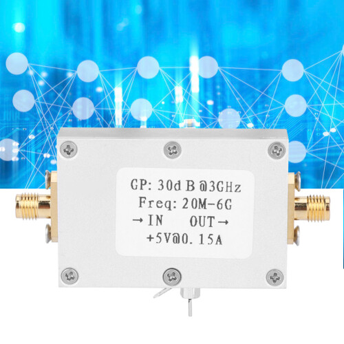 LNA RF Amplifier 20M-6G, 30dB Gain, Broadband 2