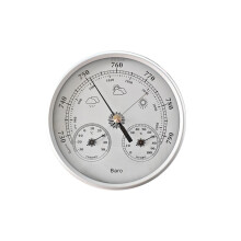 Stație meteo de perete cu barometru în 1, compatibilă cu utilizare în interior și exterior, tip cadran, barometru, termometru, higrometru,