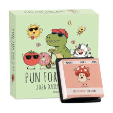 2026 Punny Motivational Desk Calendar Funny Pun Flip Calendar Daily Tear Off Desk Calendar with 365 Daily Day to Day Calendars