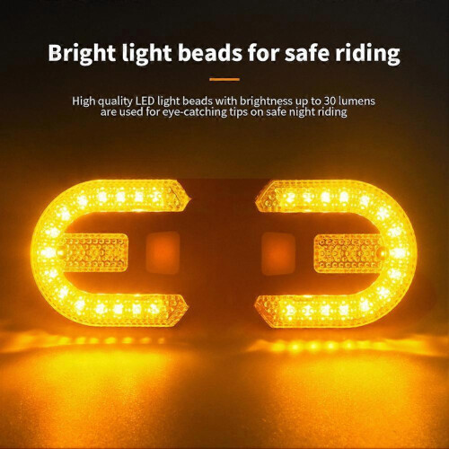 USB LED Bicycle Bike Indicator Rear Turn Signal Light Wireless Remote Tail Lamp