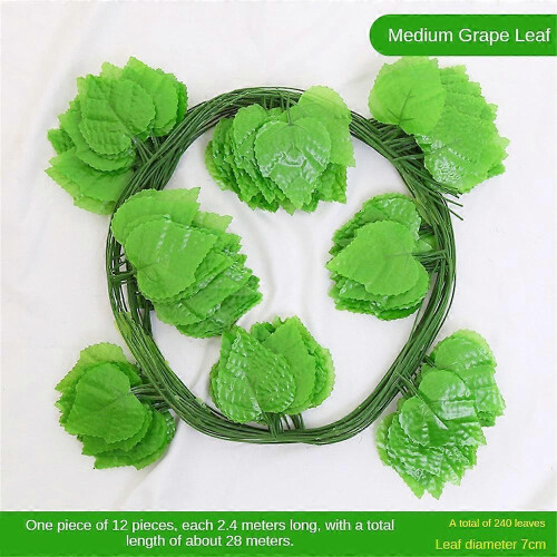 11m Long Artificial Green Ivy Leaf Vine Indoor Outdoor Use