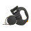 (Black) Illuminated Double Retractable Leash for Two Dogs, 360 Anti-Tangle Swivel Strap 1