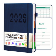 2026 Yearly Organizers Notebook Time Management Journal-blue