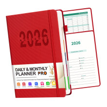 Schedule Planner With Monthly Weekly Layouts Great For-Red