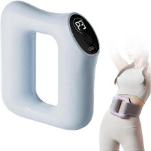 (Blue) Multifunctional Full-Body Fascia Ring, 8-Speed Massager Gun for Muscle Knot Recovery, Deep Tissue Massage for Body Waist Legs