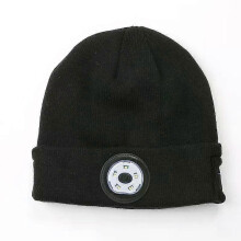 Warm Beanie Bluetooth 5.0 LED Hat Wireless Stereo Headset Music Player with MIC for Handsfree Support Dimming Rechargeable