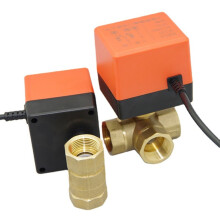 Compatibel met Dn15/dn20 220V 4W elektrische kogelkraan met motor, 2-weg 3-draads messing kleppen XX