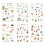 6Sheets Artistic Scrapbooking Sticker Waterproof-light  time 1