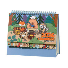 2026 Capibara thema bureaukalender Twin Wire Binding Kalender-C