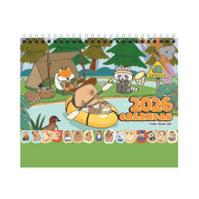 2026 Cartoon-Capybara-Kalender, Monatsplaner für die tägliche-A