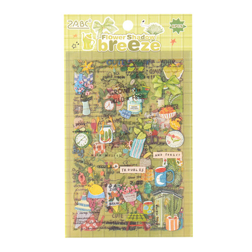 6 Vellen Journaling Sticker voor Scrapbooking Notebook- bloem