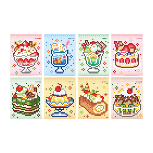 Künstlerisches Stickerbuch mit Doppelspulenbindung,-Snackzeit