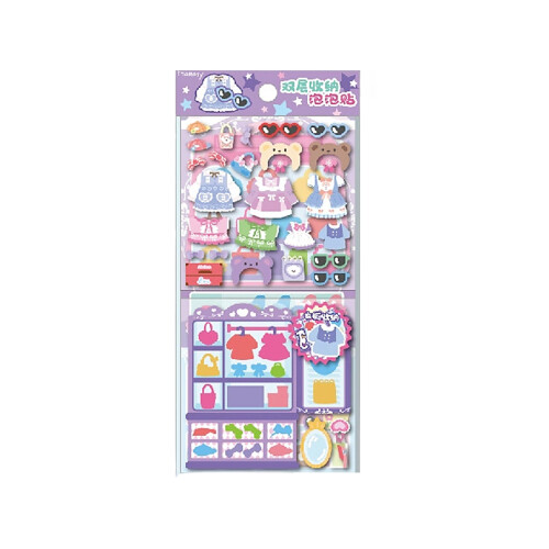 Set van 1 creatieve bubbelsticker-organizers, dubbellaagse-102 D