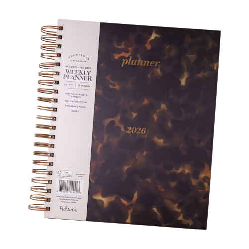 2026 Twin Coil Binding Weekly Planner 15 Month From