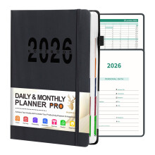 2026 Schemaplanner Dagelijkse planner Multifunctionele-zwart