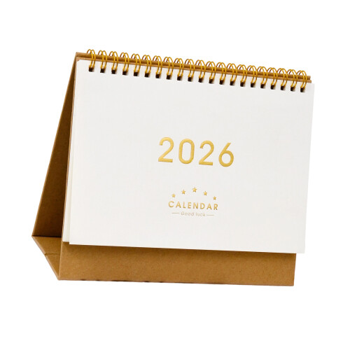 2026 Mini Maandelijkse Desktop Kalender Dagelijks- witte M