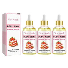 1-3PCS Body Juice Oil, Strawberry Scented Body Massage Oil, Strawberry Shortcake Body Oil Firm Moisturizing Massage Essential Oil for Dry Skin