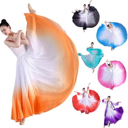 Women's Lyrical Dance Skirt-Gradient or 720 degrees 95 long 2