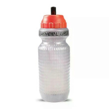 (Red) Portable 650ml Cycling Water Bottle Leakproof Outdoor Sports Drink Cup Solid Durable Bicycle Water Bottle Food Silicone PP5