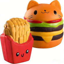 2 stuks Squishy Toys - Langzaam terugverende, geurende Jumbo Squishies om in te knijpen als stressverlichter