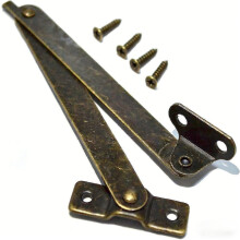 stuks bronzen scharnieren voor dekselopklapsteunen, messing opklapbare scharnieren, dekseldisplaybeugel compatibel met meubels W