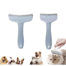 (1pc Blue L) V-Tooth Deshedding Comb,Pet Hair Removal Tool,V-Shaped Teeth Pet Comb