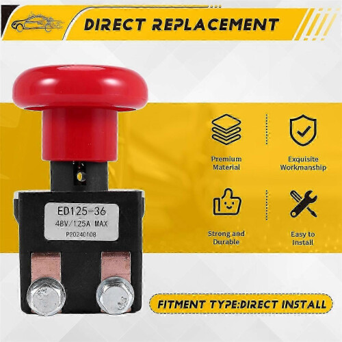 Compatible with 48V 125A Emergency Stop Switch Compatible with Golf Cart Batteries with Disconnect Feature_M 2