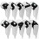 (Black And White) Golf iron head cover magnet closed digital gradient easy to use for fast delivery 1