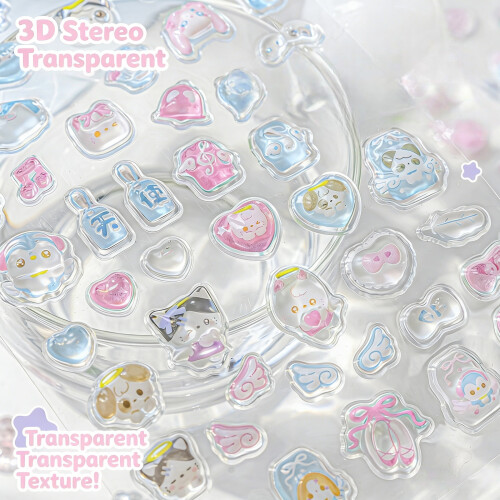 3D Puffier Sticker Sheets Decorative Sticker Cute Small Sticker 1