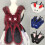 Plush Backpack Gothic Punk Rabbit Ears Backpack-blue black 3