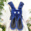 Plush Backpack Gothic Punk Rabbit Ears Backpack-blue black 6
