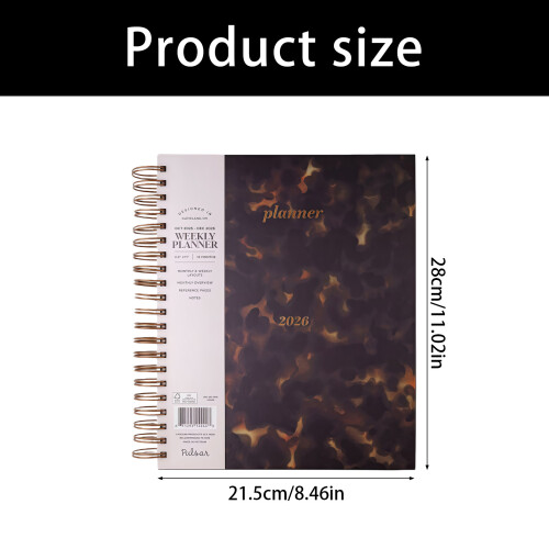 2026 Twin Coil Binding Weekly Planner 15 Month From 2