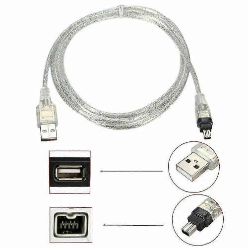 Compatible with Mini DV MiniDV USB Data Cable FireWire IEEE 1394 HDV Camcorder to Edit PCMAX01 A-S 1