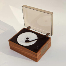 (Woodgrain Brown) Retro CD Player Rechargeable Support CD BT USB 3.5mm AUX Portable CD Player Bluetooth-Compatible 5.0